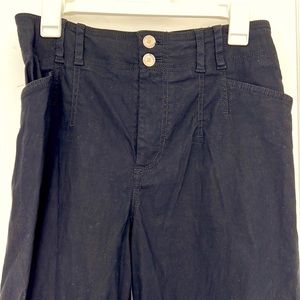 Anthropologie black wide leg pants